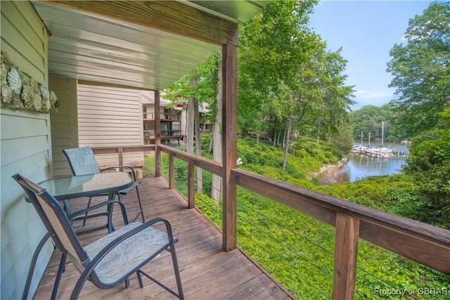 54 Villa Ridge Dr Unit C, Hartfield, VA 23071 - deck featuring a water view