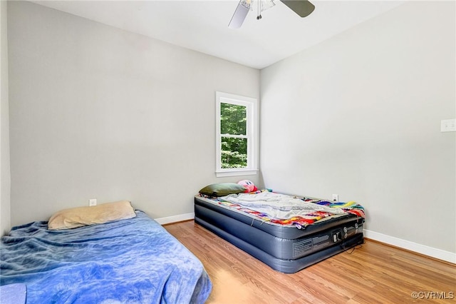 6180 Emmaus Church Rd, Providence Forge, VA 23140 - bedroom with wood finished floors, baseboards, and a ceiling fan