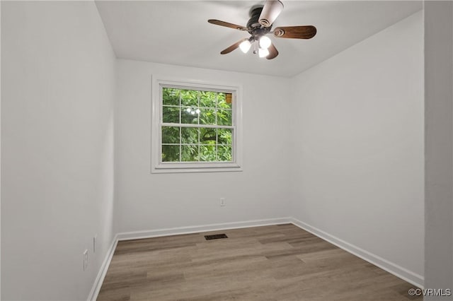 9901 Husting Ct, Chesterfield, VA 23832 - unfurnished room featuring wood finished floors, ceiling fan, and baseboards