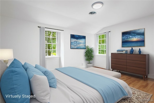 13531 W Salisbury Rd, Midlothian, VA 23113 - bedroom with lofted ceiling, wood finished floors, and baseboards