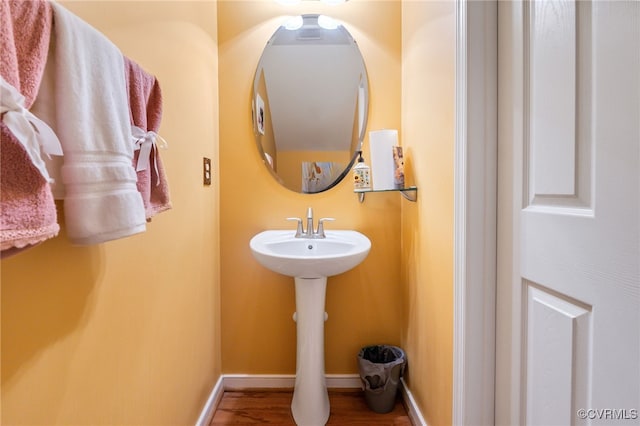 6049 Eagles Crest Dr, Chesterfield, VA 23832 - bathroom with wood finished floors and baseboards