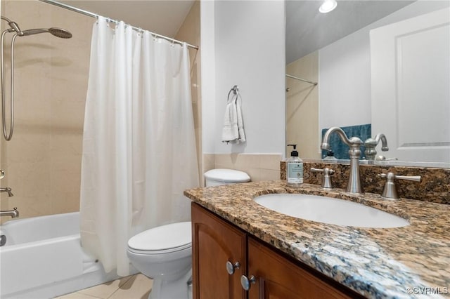 6 N 6th St Unit U2B, Richmond, VA 23219 - bathroom with toilet, vanity, shower / bath combo with shower curtain, and tile patterned flooring