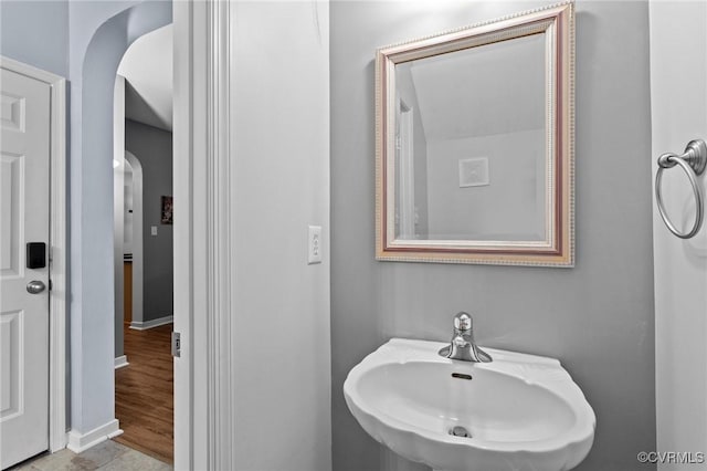 1753 Rose Mill Cir, Midlothian, VA 23112 - bathroom featuring a sink and baseboards