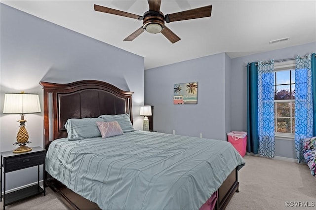 1753 Rose Mill Cir, Midlothian, VA 23112 - bedroom with light carpet, baseboards, and ceiling fan