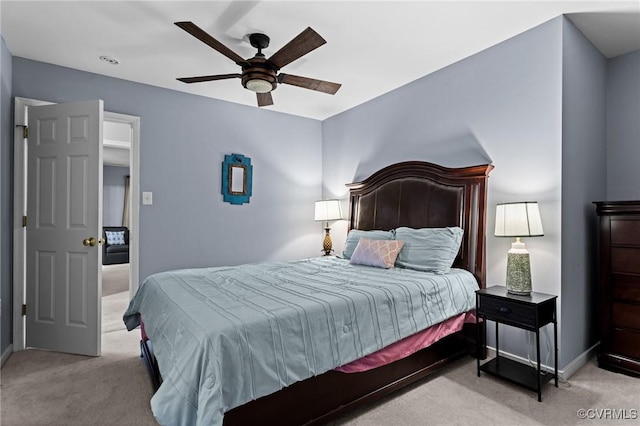 1753 Rose Mill Cir, Midlothian, VA 23112 - bedroom with carpet flooring, a ceiling fan, and baseboards