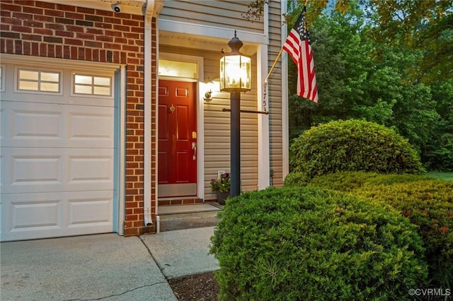 1753 Rose Mill Cir, Midlothian, VA 23112 - property entrance featuring brick siding and a garage
