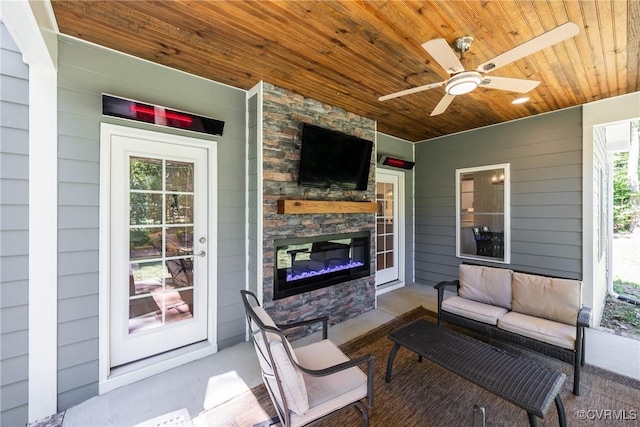 14104 Waters Edge Cir, Midlothian, VA 23112 - view of patio with a ceiling fan and outdoor lounge area