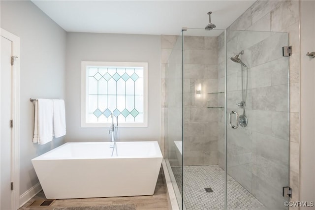 14104 Waters Edge Cir, Midlothian, VA 23112 - full bath featuring a stall shower and a freestanding tub