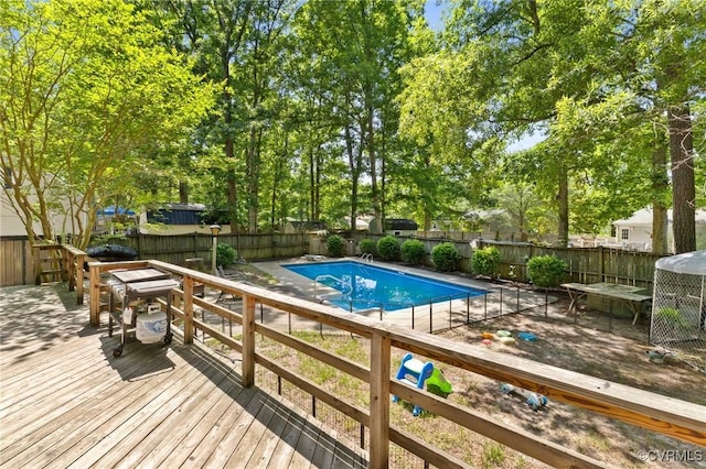 19504 Walker Ave, Chesterfield, VA 23834 - view of swimming pool with a fenced backyard and a deck