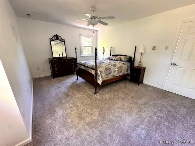 402 N Ivy Ave, Highland Springs, VA 23075 - bedroom with carpet, ceiling fan, and baseboards