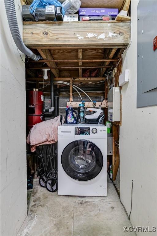 12125 Shore View Dr, Henrico, VA 23233 - laundry area featuring washer / dryer and electric panel
