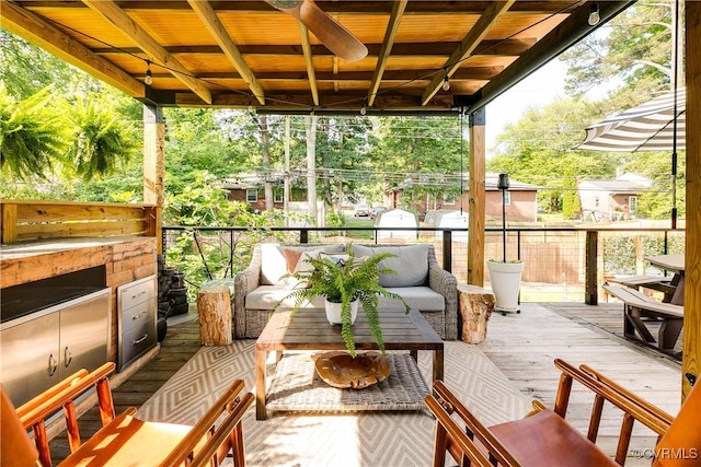 8415 Freestone Ave, Henrico, VA 23229 - wooden terrace featuring outdoor lounge area