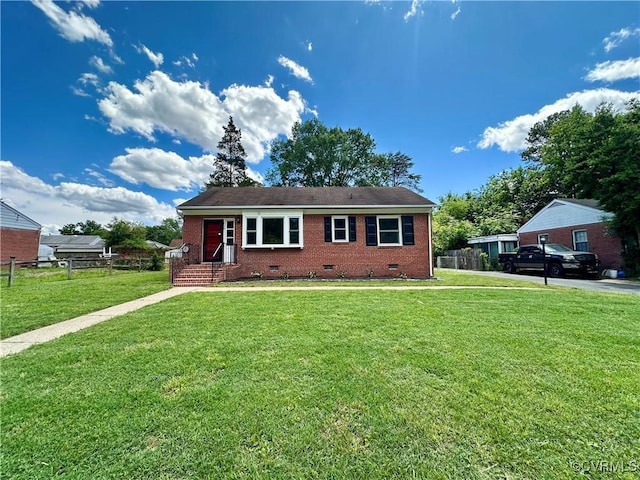 1709 Glenview Rd, Richmond, VA 23222 - ranch-style house featuring crawl space and brick siding
