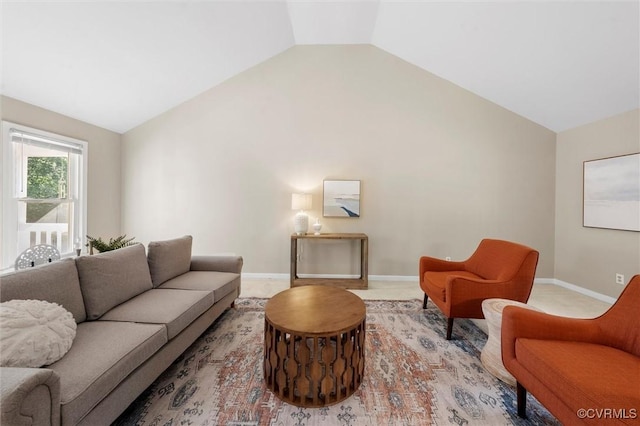 12203 King Cotton Ct, Midlothian, VA 23112 - living area with vaulted ceiling and baseboards