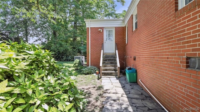 2207 Marroit Rd, Henrico, VA 23229 - view of exterior entry with brick siding and cooling unit