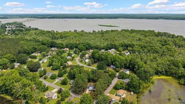 1121 Collingwood Dr, North Prince George, VA 23860 - bird's eye view of a nearby body of water and a heavily wooded area