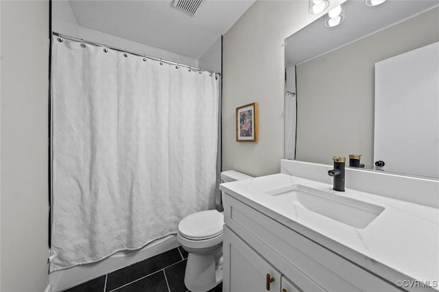1121 Collingwood Dr, North Prince George, VA 23860 - full bath with vanity, tile patterned flooring, toilet, and shower / tub combo