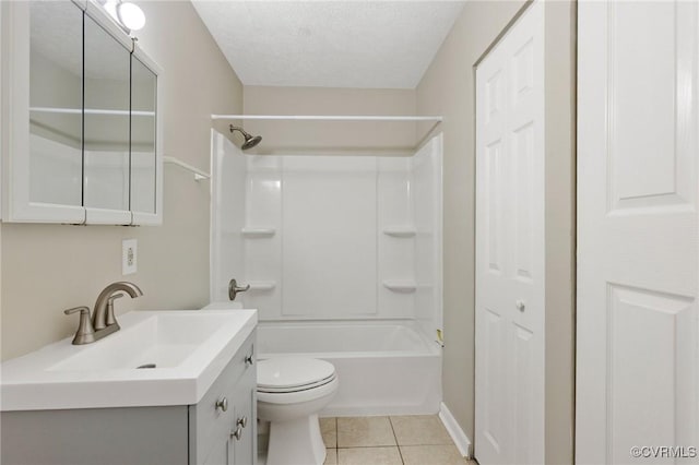 8418 Scottingham Ct, North Chesterfield, VA 23236 - bathroom with vanity, toilet, tile patterned flooring, tub / shower combination, and a closet
