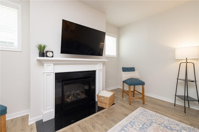 13042 Fieldfare Dr, Midlothian, VA 23112 - detailed view of wood finished floors, a fireplace with flush hearth, and baseboards