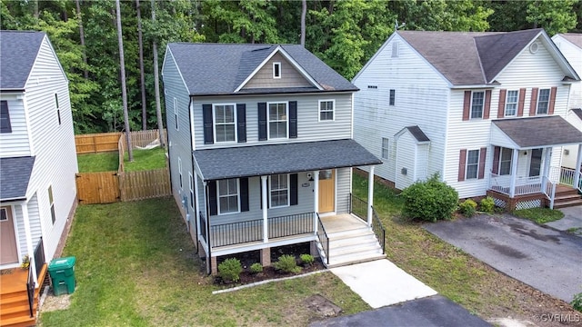 5415 Edgefield St, Henrico, VA 23227 - view of front facade with a porch and a shingled roof