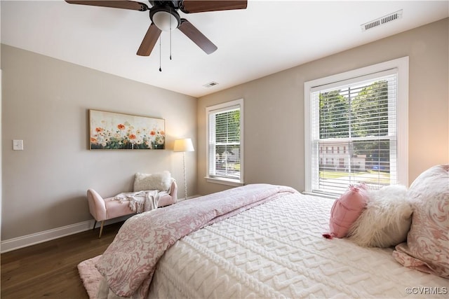 5415 Edgefield St, Henrico, VA 23227 - bedroom featuring wood finished floors, baseboards, and ceiling fan