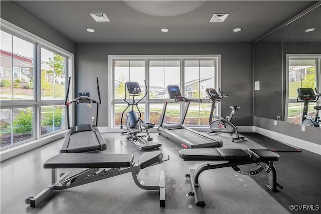 7025 Leire Dr, Chester, VA 23832 - workout area with baseboards and recessed lighting