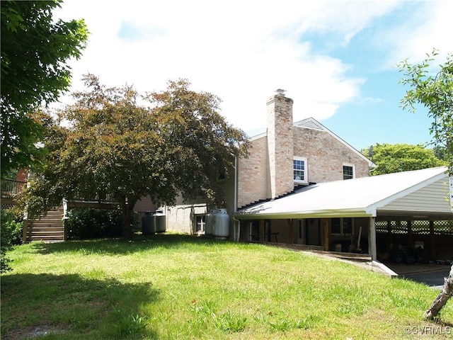 11001 Old Church Rd, New Kent, VA 23124 - view of grassy yard with stairway