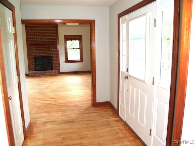 11001 Old Church Rd, New Kent, VA 23124 - hallway with light wood finished floors and baseboards