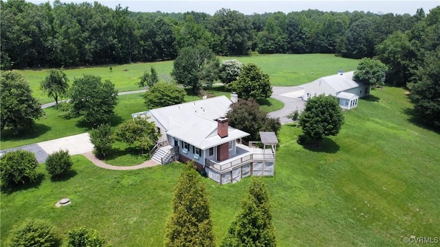 11001 Old Church Rd, New Kent, VA 23124 - aerial view of property and surrounding area featuring a forest