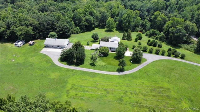 11001 Old Church Rd, New Kent, VA 23124 - view from above of property with a heavily wooded area