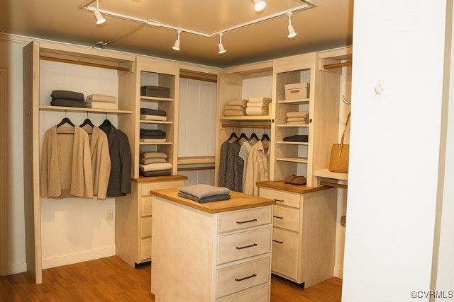 11001 Old Church Rd, New Kent, VA 23124 - walk in closet featuring light wood finished floors