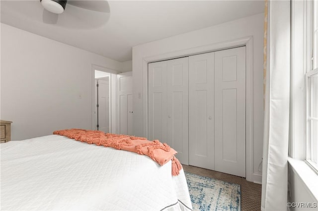 13908 Sunrise Bluff Rd, Midlothian, VA 23112 - bedroom with a closet and ceiling fan