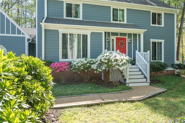 2805 Meeting Gate Ct, Chesterfield, VA 23112 - view of front of house featuring a shingled roof and a porch