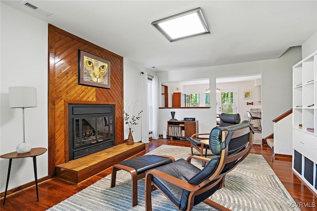 2805 Meeting Gate Ct, Chesterfield, VA 23112 - office space featuring a glass covered fireplace, wood finished floors, and baseboards