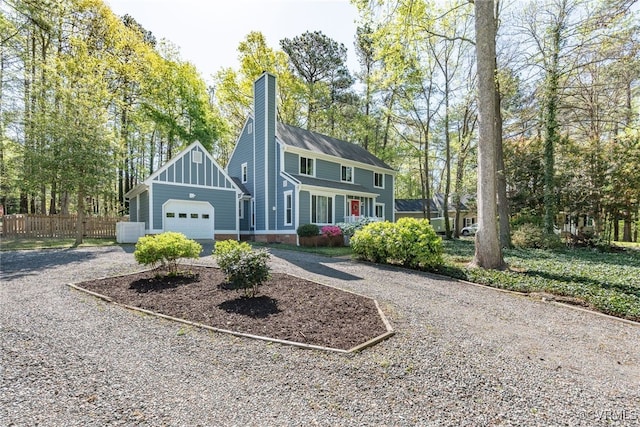 2805 Meeting Gate Ct, Chesterfield, VA 23112 - view of front facade with driveway, a chimney, and a garage