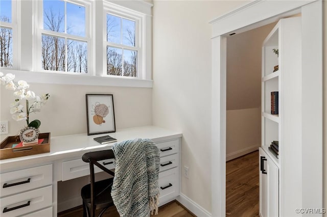 1570 Huntington Woods Trl, Powhatan, VA 23139 - office featuring built in study area and wood finished floors