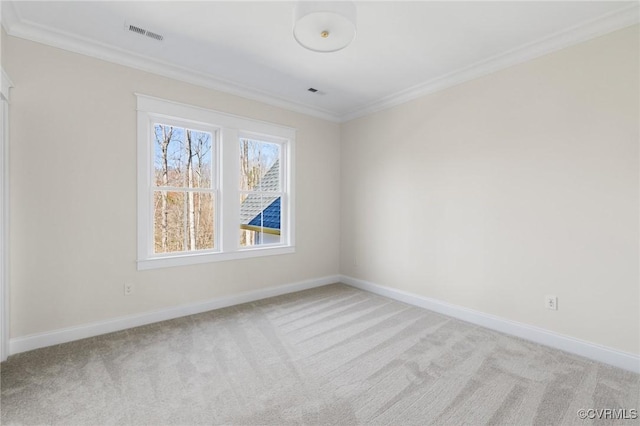 1570 Huntington Woods Trl, Powhatan, VA 23139 - spare room with crown molding, light carpet, and baseboards