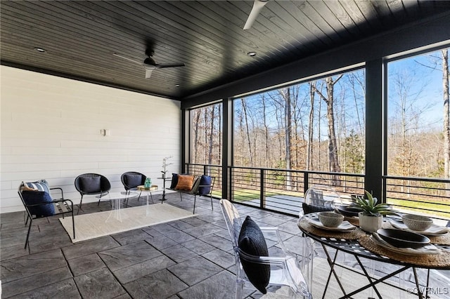 1570 Huntington Woods Trl, Powhatan, VA 23139 - sunroom with a ceiling fan