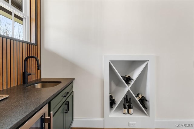 1570 Huntington Woods Trl, Powhatan, VA 23139 - wine area featuring a sink