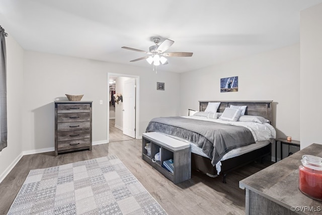 16619 Jefferson Hwy, Bumpass, VA 23024 - bedroom featuring wood finished floors, baseboards, and ceiling fan