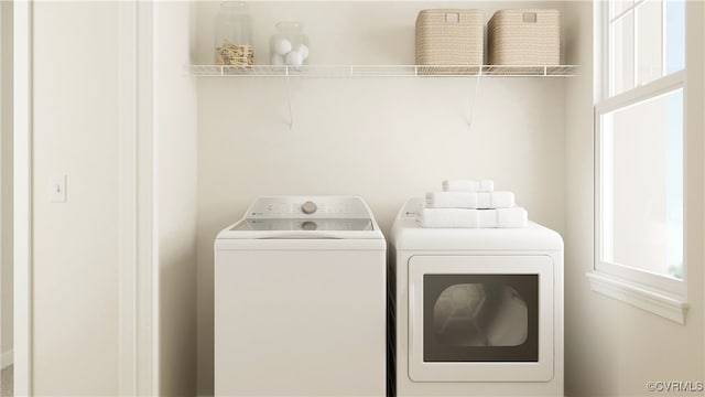 6641 Cassia Loop, Moseley, VA 23120 - washroom with washing machine and clothes dryer and plenty of natural light