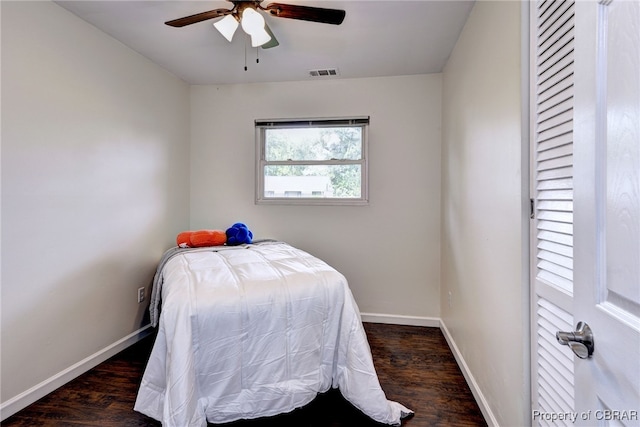 704 Athens Ave, Hampton, VA 23669 - bedroom with wood finished floors, baseboards, and ceiling fan