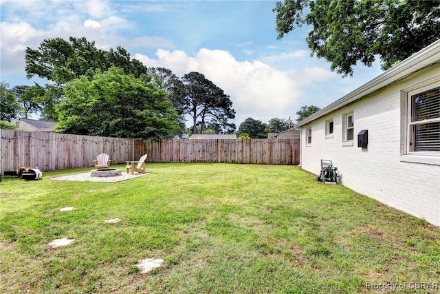 704 Athens Ave, Hampton, VA 23669 - view of yard featuring a fire pit
