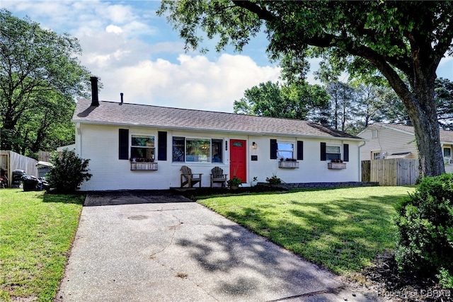 704 Athens Ave, Hampton, VA 23669 - ranch-style home with brick siding, a shingled roof, and driveway