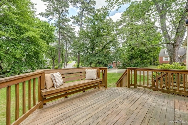 7400 Westfield Rd, Henrico, VA 23226 - wooden deck featuring a yard and view of scattered trees