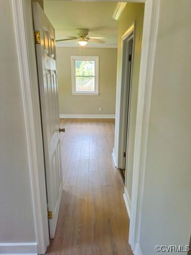 1217 Arlington St, Petersburg, VA 23803 - hall with wood finished floors and crown molding