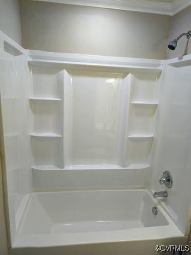 1217 Arlington St, Petersburg, VA 23803 - full bathroom with washtub / shower combination and crown molding