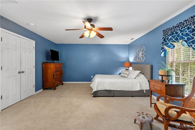5158 Keitts Corner Rd, Mechanicsville, VA 23111 - bedroom featuring carpet floors, a closet, and ceiling fan