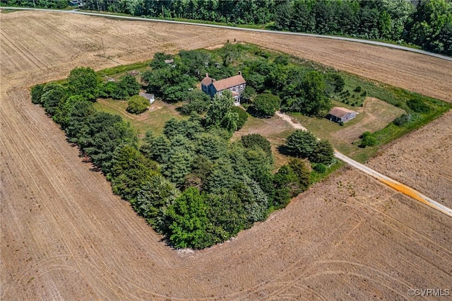 583 Slabtown Rd, Lancaster, VA 22503 - aerial overview of property's location with rural landscape and rows of crops