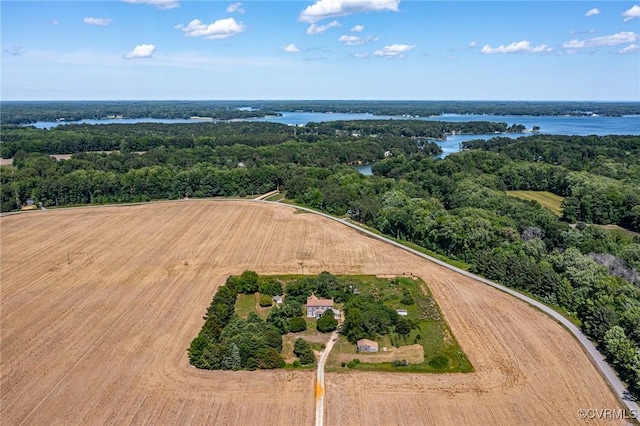 583 Slabtown Rd, Lancaster, VA 22503 - bird's eye view of a nearby body of water and a forest